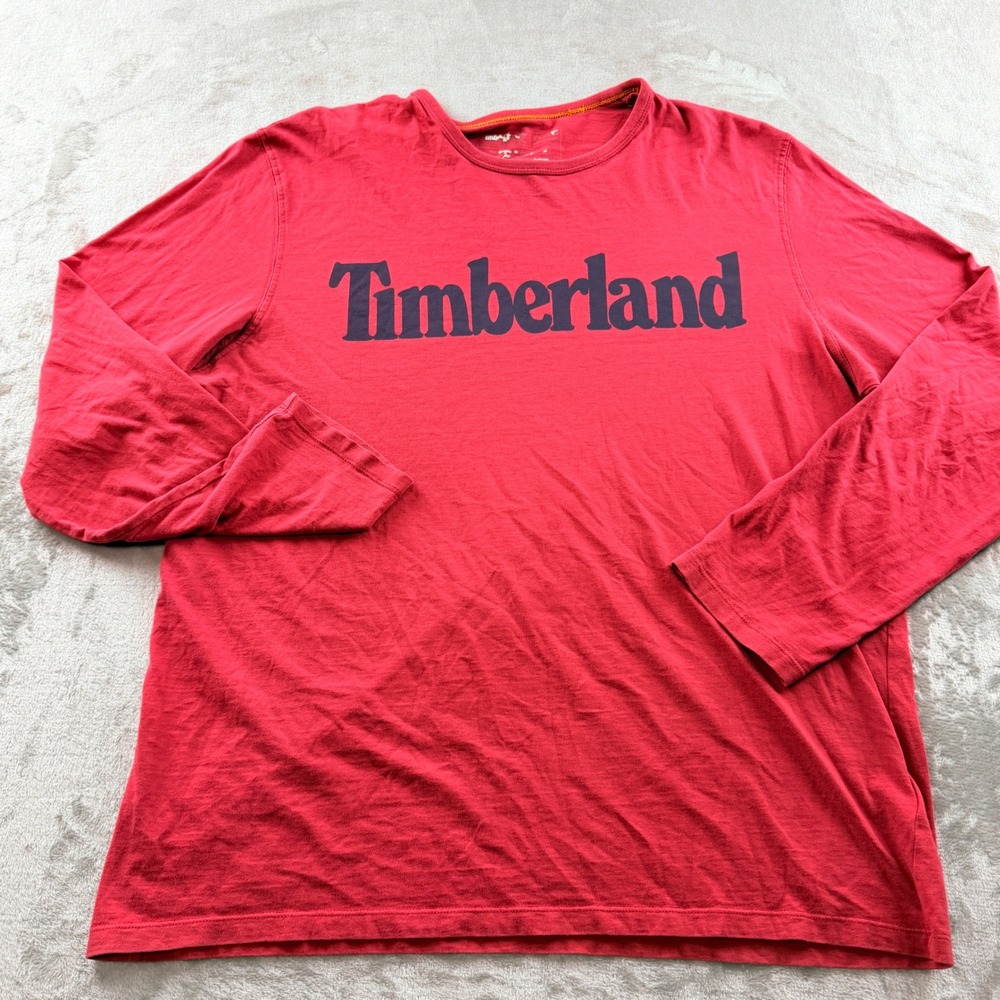 Timberland Men's XL Long Sleeve Graphic T-Shirt Red TB0A28H2